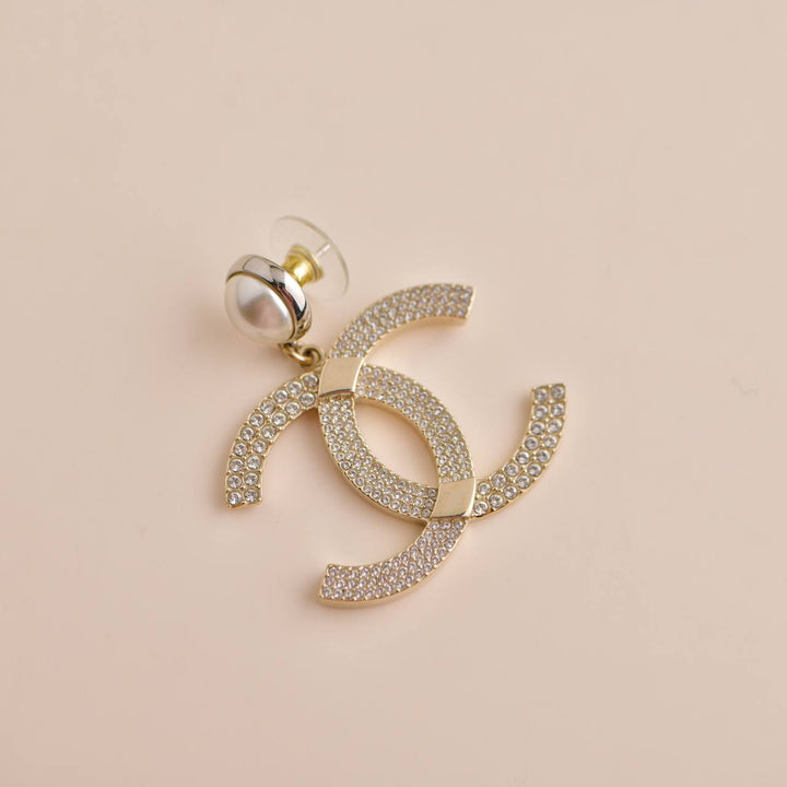Chanel CC Faux Pearl Earrings From The 2021 Collection Preowned