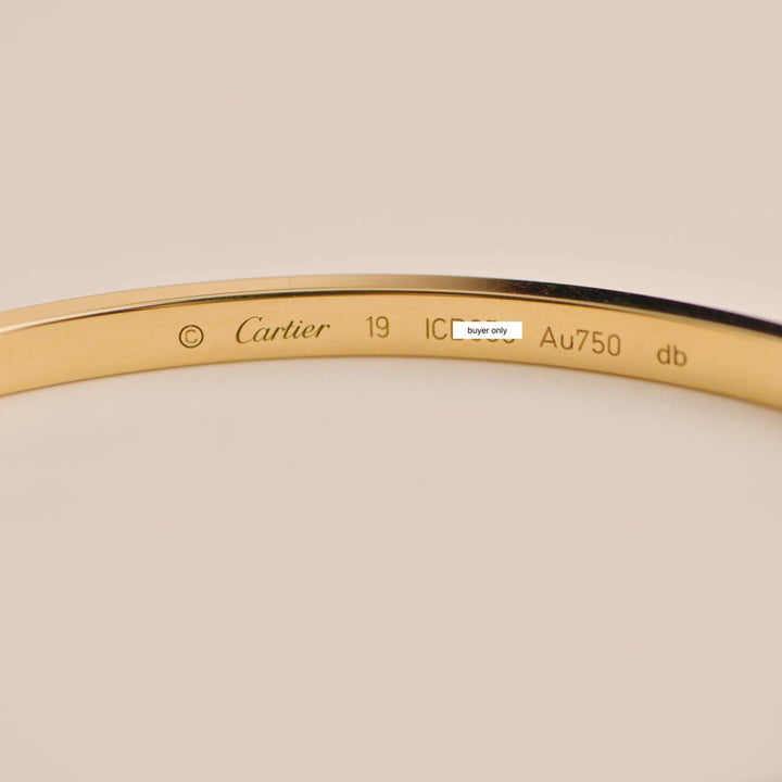 Cartier Love Bracelet Yellow Gold Size 19