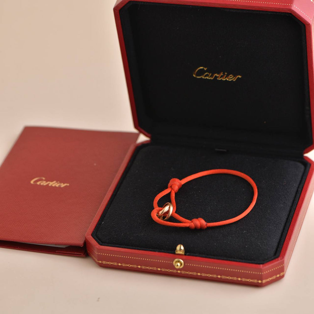 Cartier Trinity Red Silk Cord Bracelet