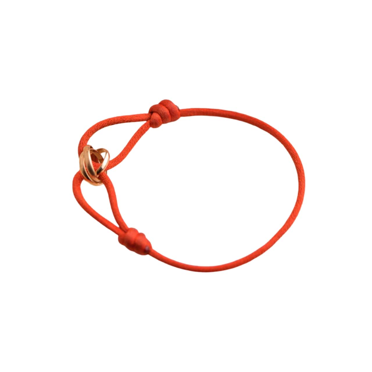 Cartier 18K Rose Gold Trinity Red Silk Cord Bracelet – Dandelion Antiques
