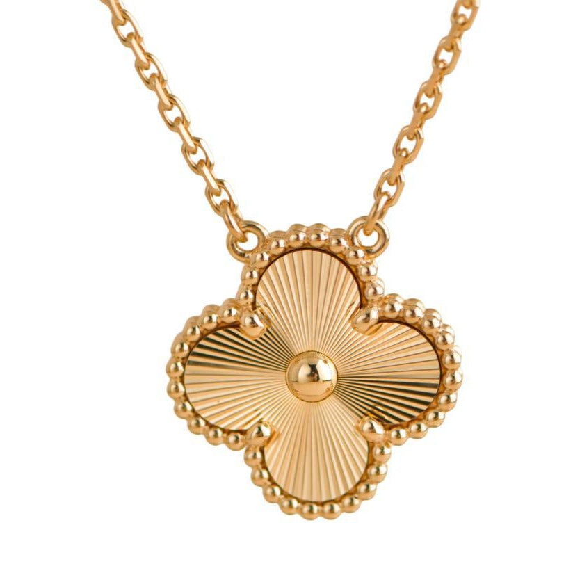 Van Cleef & Arpels Vintage Alhambra Guilloché  Necklace