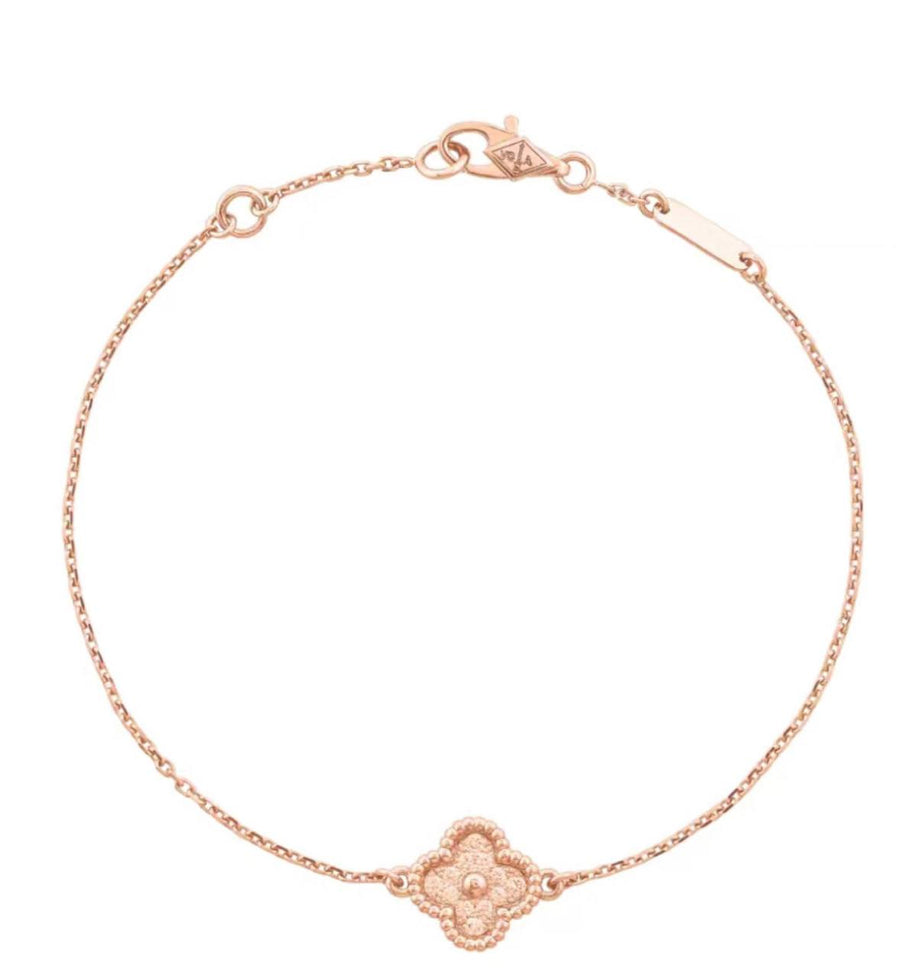  VAN CLEEF & ARPELS 18K Rose Gold Sweet Alhambra Bracelet