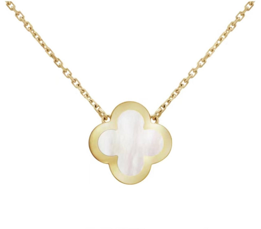 Van Cleef & Arpels Yellow Gold Mother of Pearl Pure Alhambra  Necklace