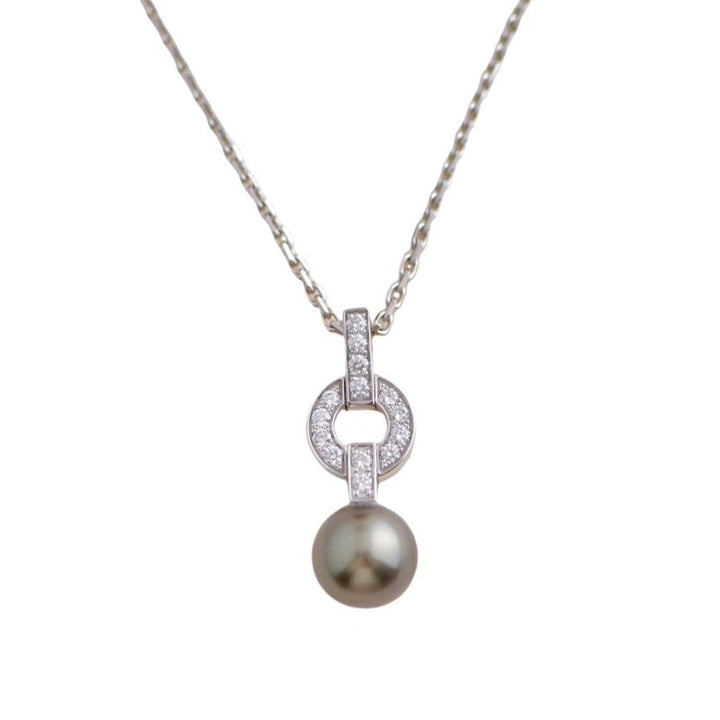 Cartier Himalia Diamond Tahitian Pearl Pendant Necklace