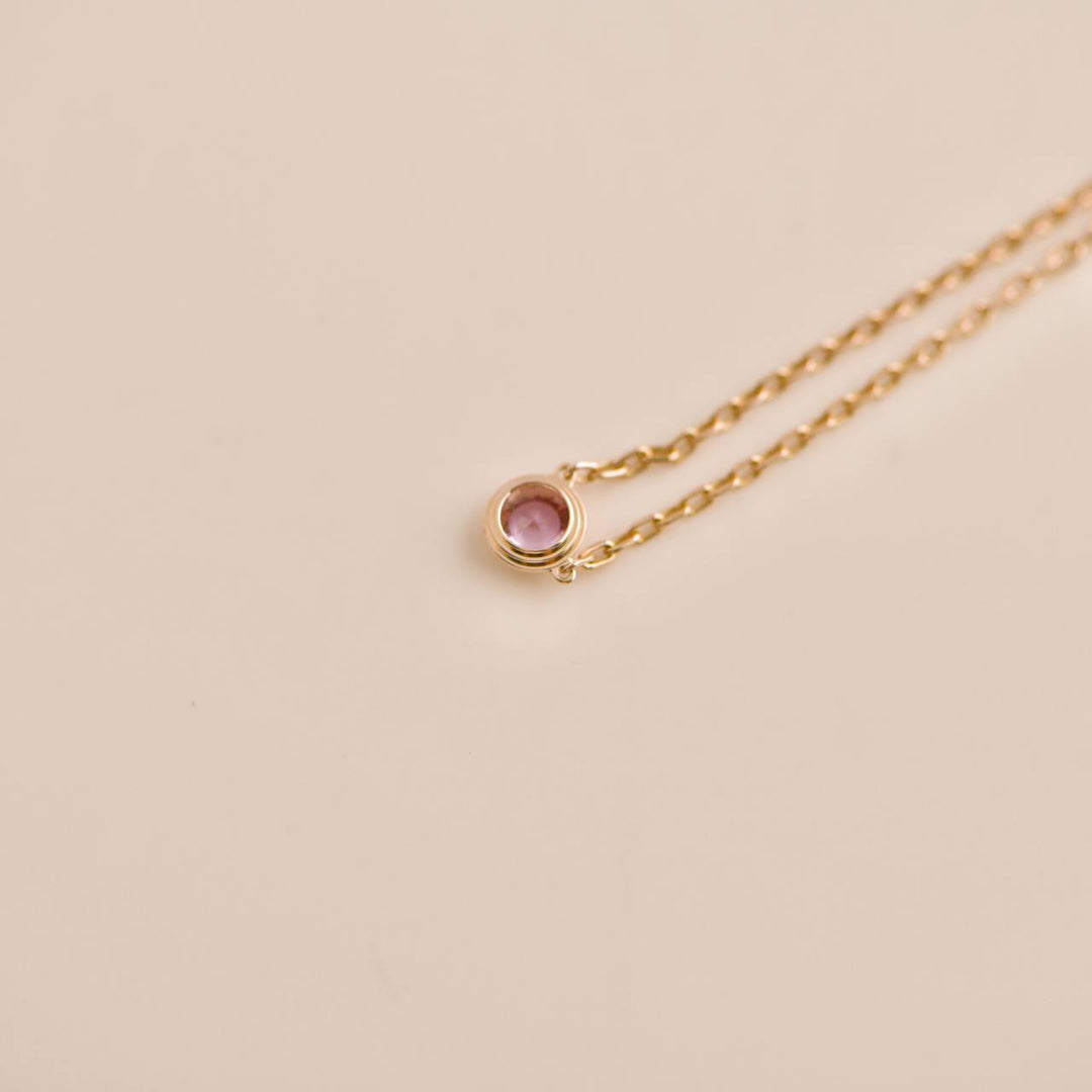 Cartier D'AMOUR 18K Rose Gold Pink Sapphire Necklace for Sale