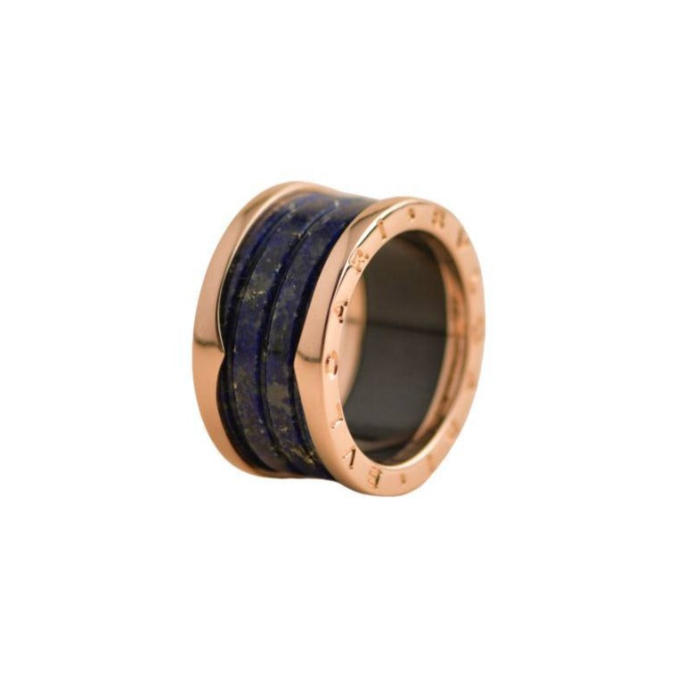 Bulgari B.Zero1 large Lapis Lazuli Rose Gold Ring 