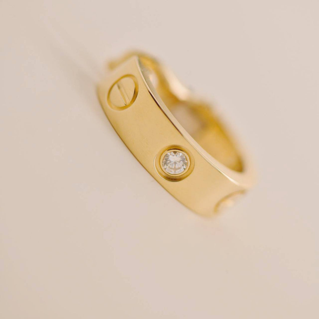 Cartier LOVE 18K Yellow Gold Diamond Earrings for Sale
