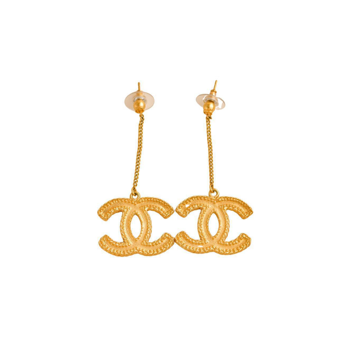 Pre-owned Chanel CC Large Drop Earrings