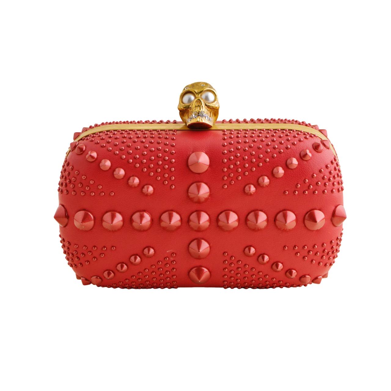 Alexander mcqueen skull clutch online