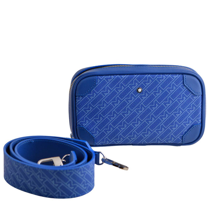 Pre-owned Montblanc M Gram 4810 Blue Crossbody Shoulder Clutch Mini Bag Wallet Men