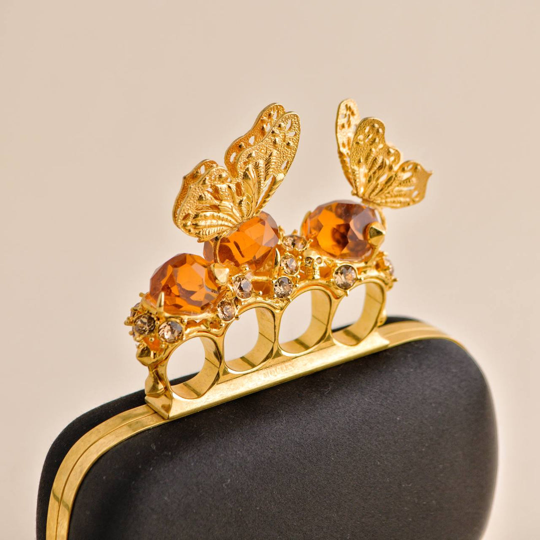 Second Hand Alexander McQueen Butterfly Knuckle-Duster Box Clutch