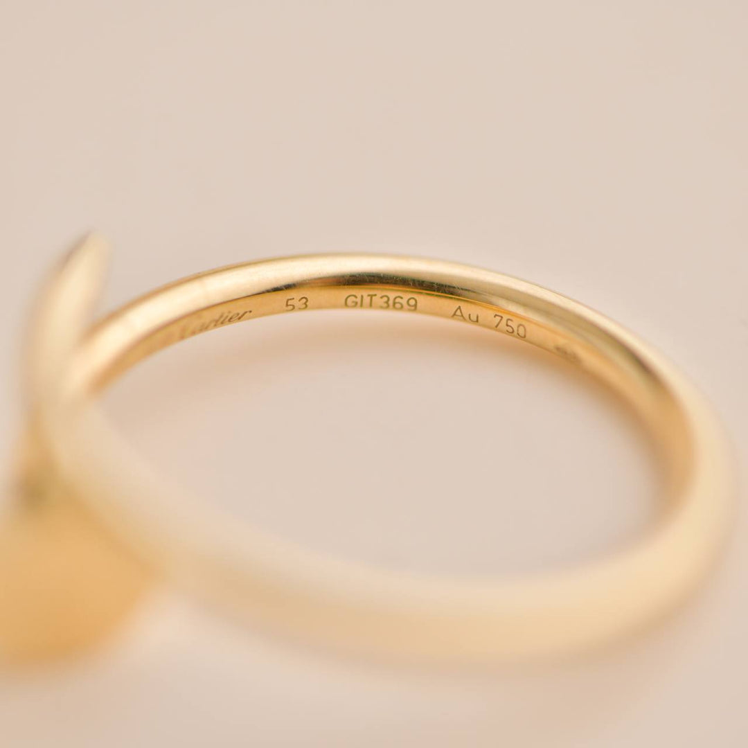 Pre-owned Cartier Juste Un Clou Yellow Gold Ring Small Model