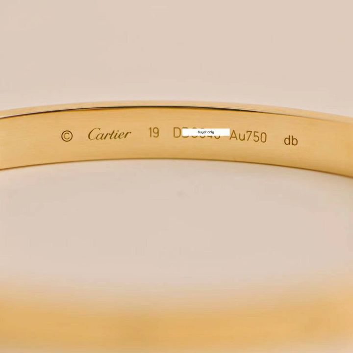 Cartier Love 18K Yellow Gold Bracelet Size 19