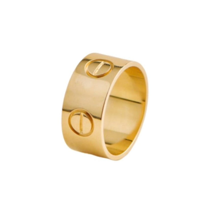 Pre-loved Cartier Love 18K Yellow Gold Wide Ring Size 68