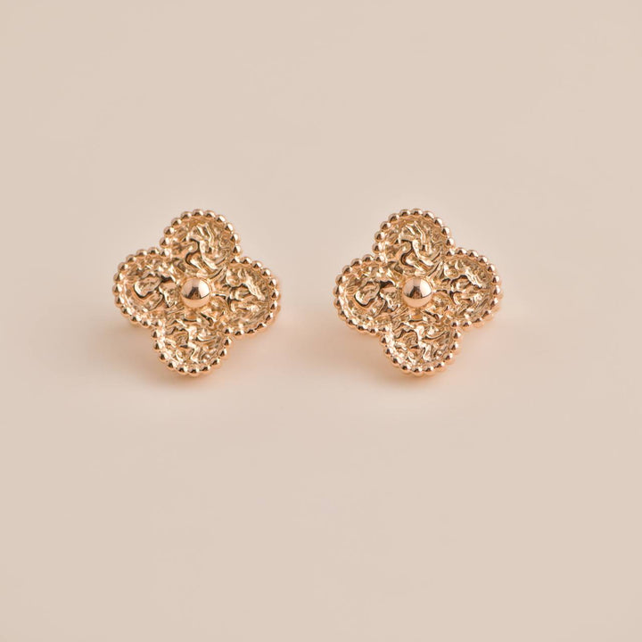 Vintage Alhambra Hammered  Rose Gold