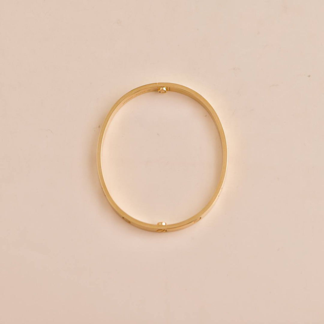 Pre-owned Cartier Love Bracelet 18K Gold Size 17