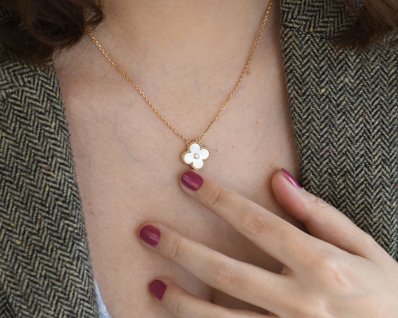 Van Cleef & Arpels Vintage Alhambra 2012 Holiday Diamond Mother-of