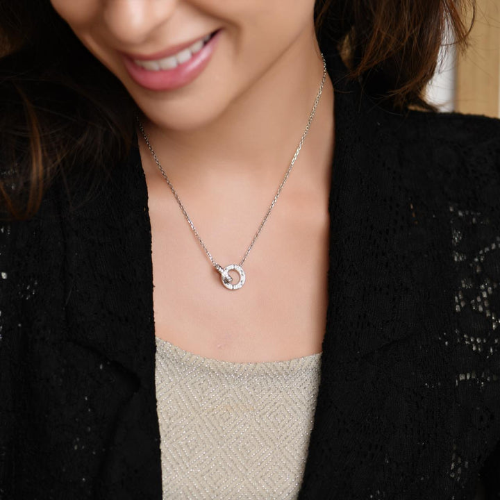 Used Cartier Diamond 18K White Gold Love Necklace