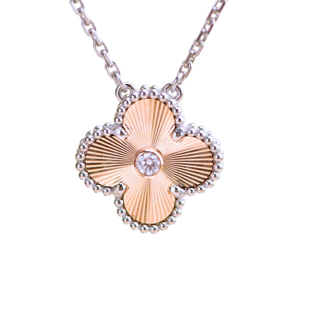 Van Cleef & Arpels Alhambra Guilloché 2024 Holiday Necklace