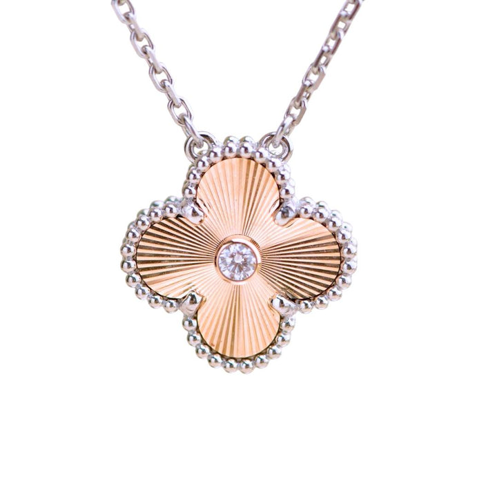 Van Cleef & Arpels Alhambra Guilloché 2024 Holiday Necklace