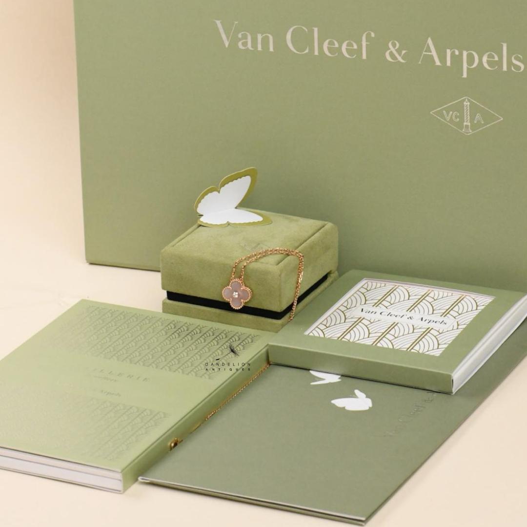 Van Cleef 2025 holiday pendant pink mother of pearl