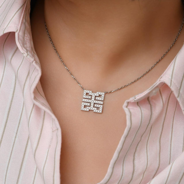 Cartier Baiser Du Dragon Diamond 18K White Gold Pendant Necklace