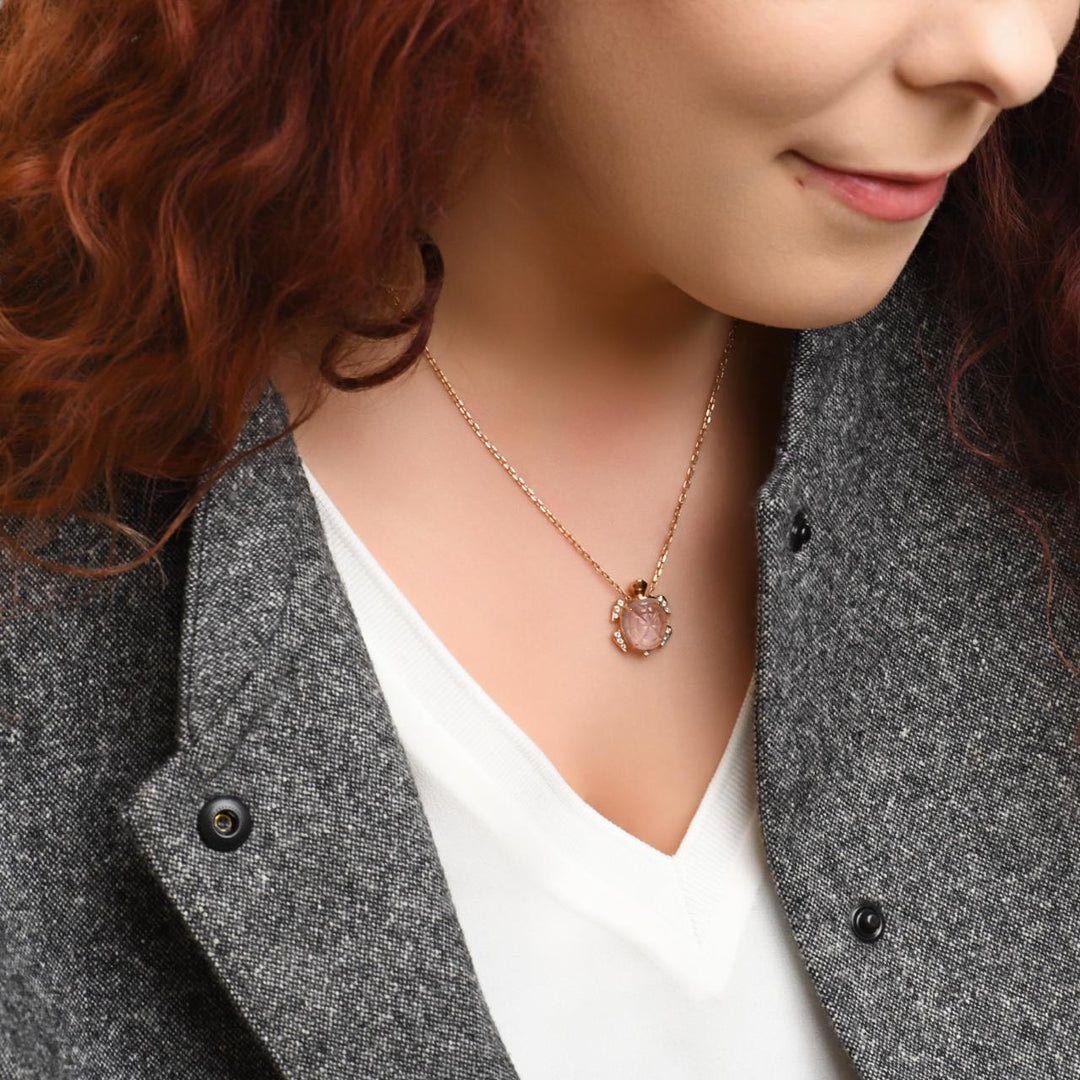 Boucheron Turtle Quartz Pendant Necklace