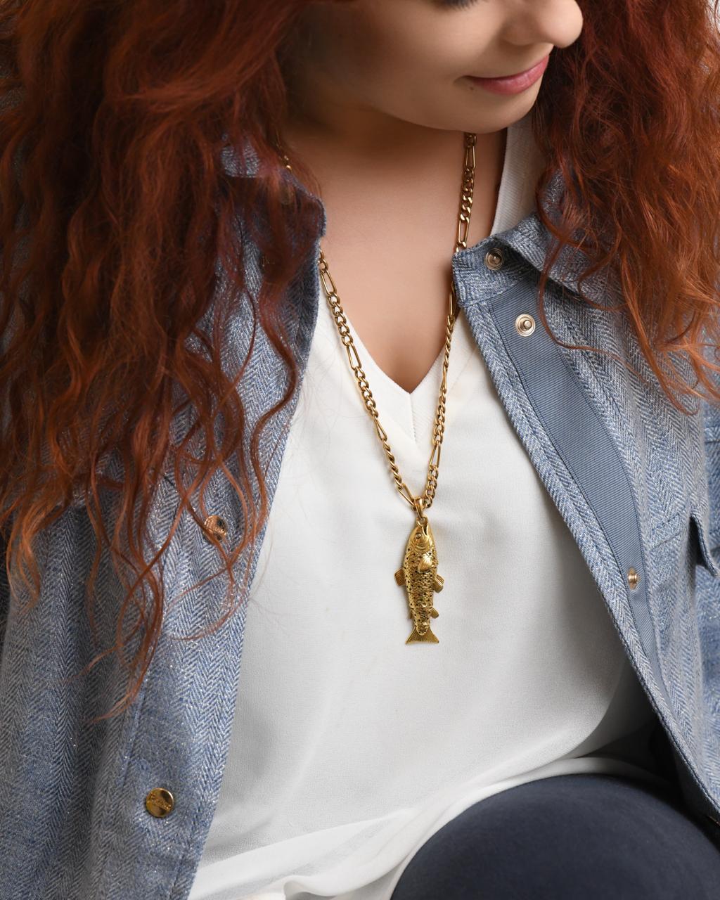 antique yellow gold fish pendant antique jewellery