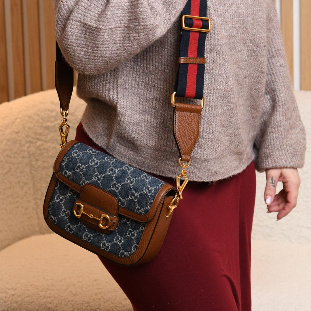 Gucci Horsebit 1955 Denim bag