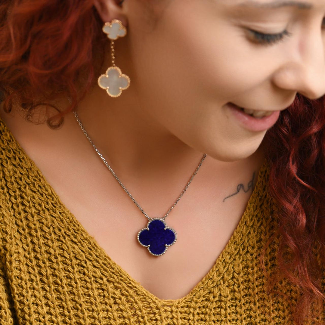 Van Cleef & Arpels Magic Alhambra Necklace Blue Sèvres Porcelain 