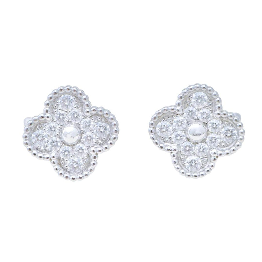 Authentic Preowned Van Cleef Alhambra Diamond earring
