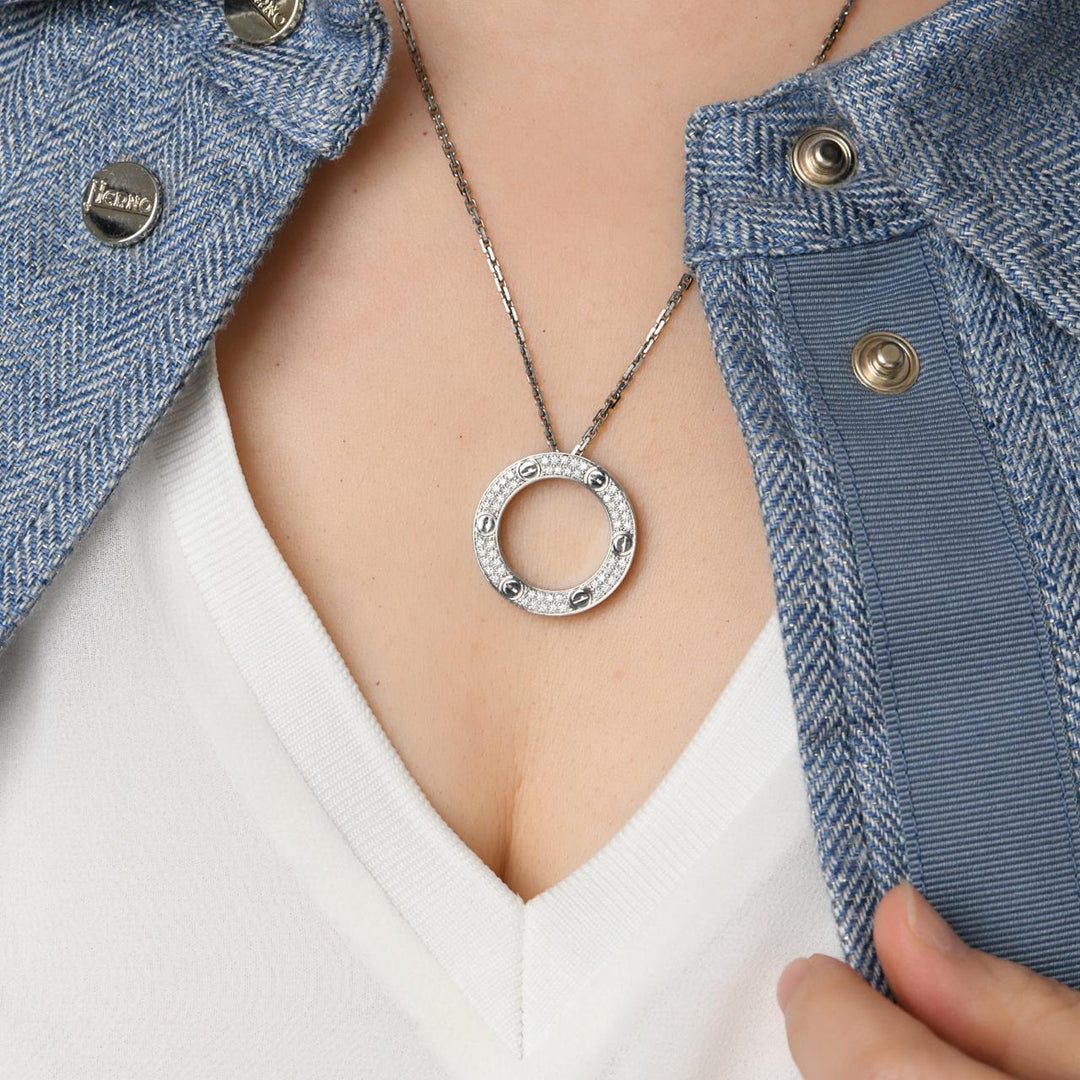 Cartier Love Pavé Diamond pendant