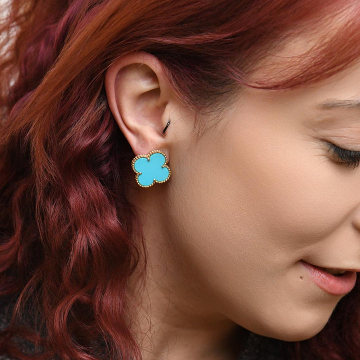van cleef magic turquoise earring