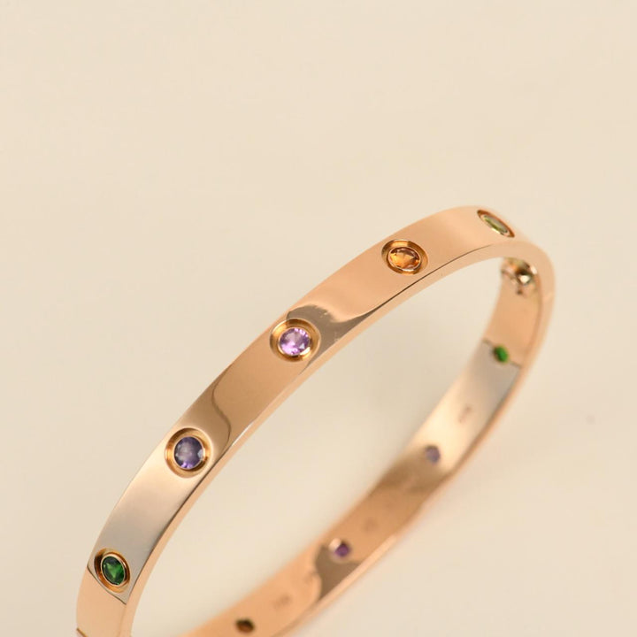 used Cartier Love Rainbow Multi Gem Bracelet 