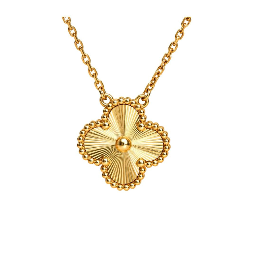 Van Cleef & Arpels Vintage Alhambra Guilloché Pendant 