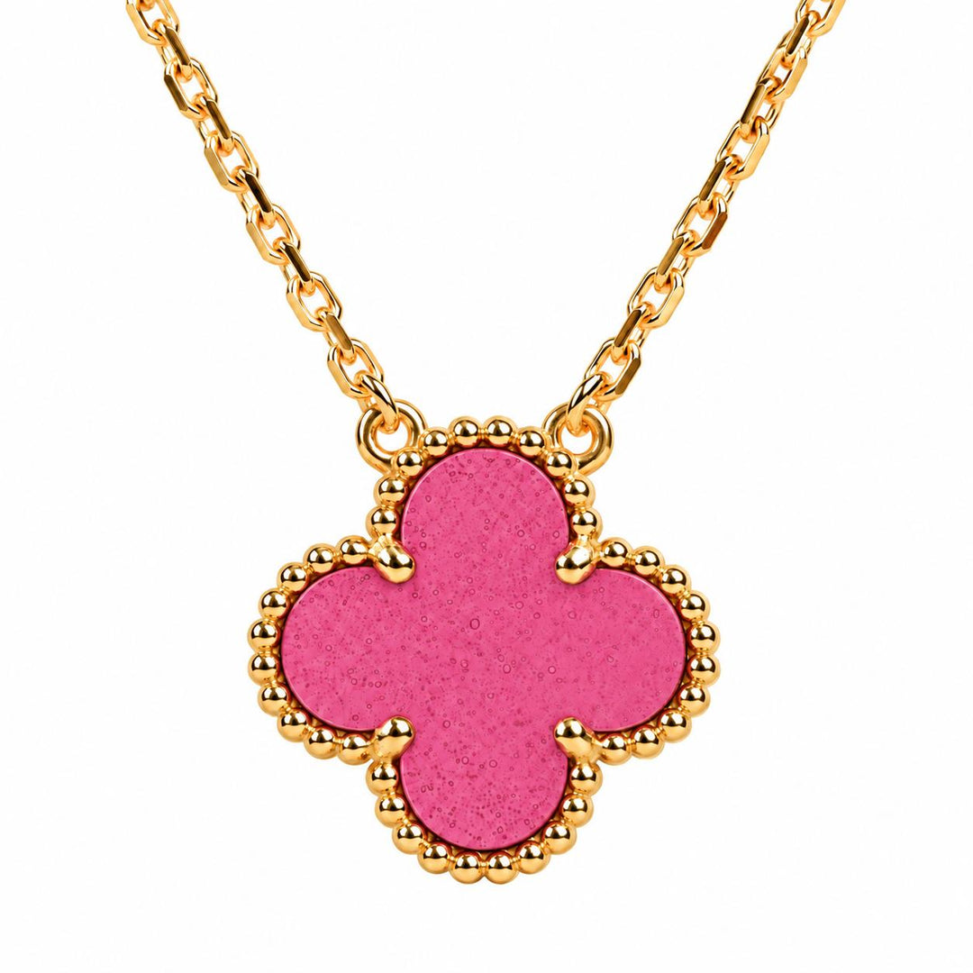 Brand New Van Cleef & Arpels Vintage Alhambra Enamel Pendant 