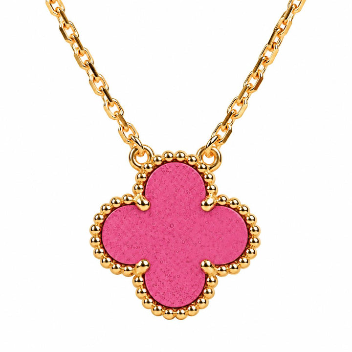 Brand New Van Cleef & Arpels Vintage Alhambra Enamel Pendant 