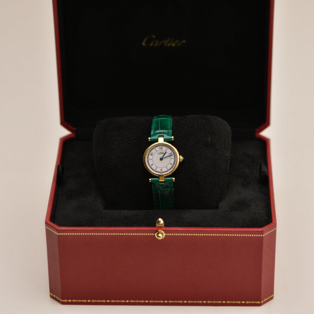 Preowned Authentic Cartier Vendome Must De Cartier Vermeil Watch Small Model W1009854
