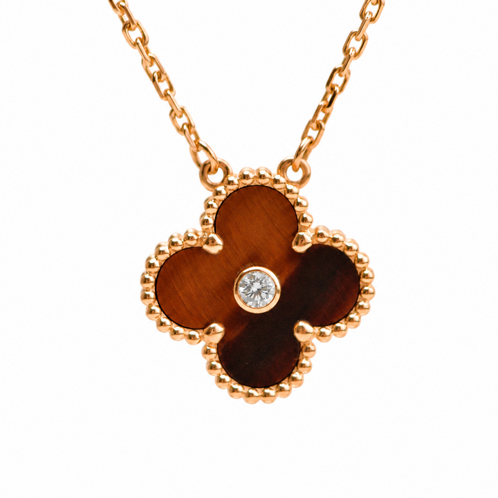 Preloved Authentic Van Cleef & Arpels Alhambra 2017 Holiday Pendant Necklace Bullseye