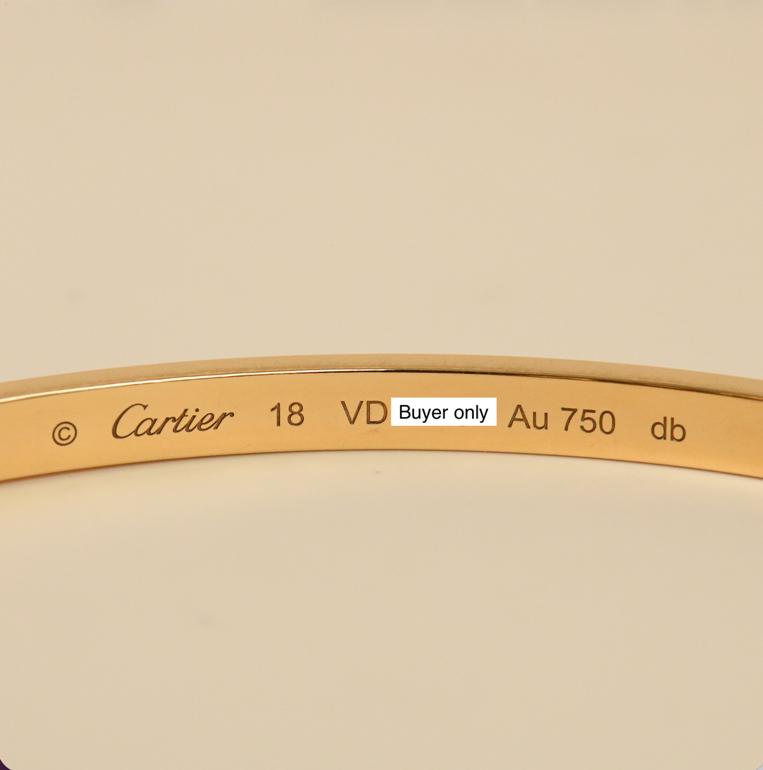 Preloved Cartier Love Bracelet Small Model 18K Yellow Gold Size 18