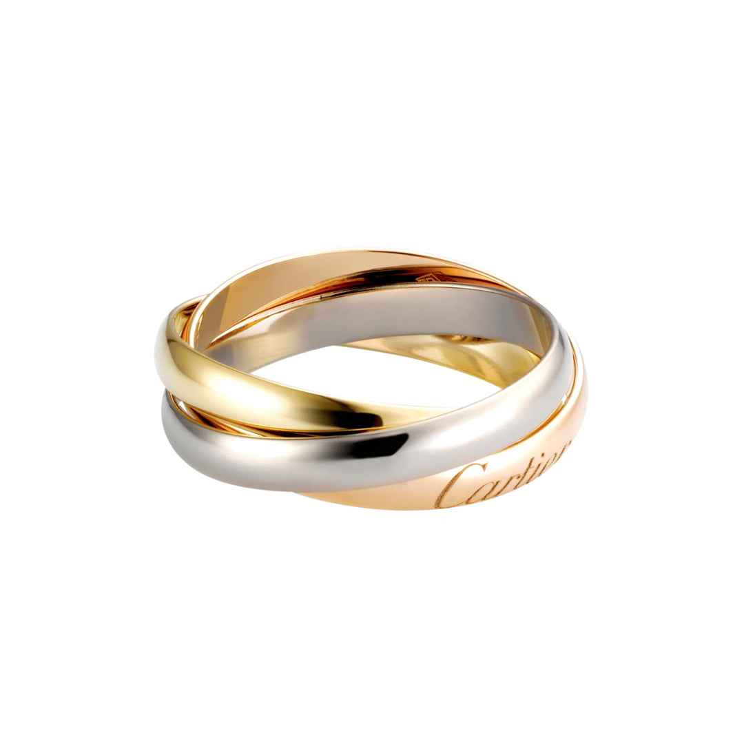 Pre-loved Cartier Trinity Classic Gold Ring Small Model Size 53