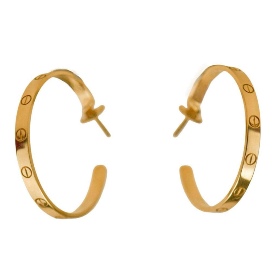 Preloved Cartier Love 18k Yellow Gold Earrings