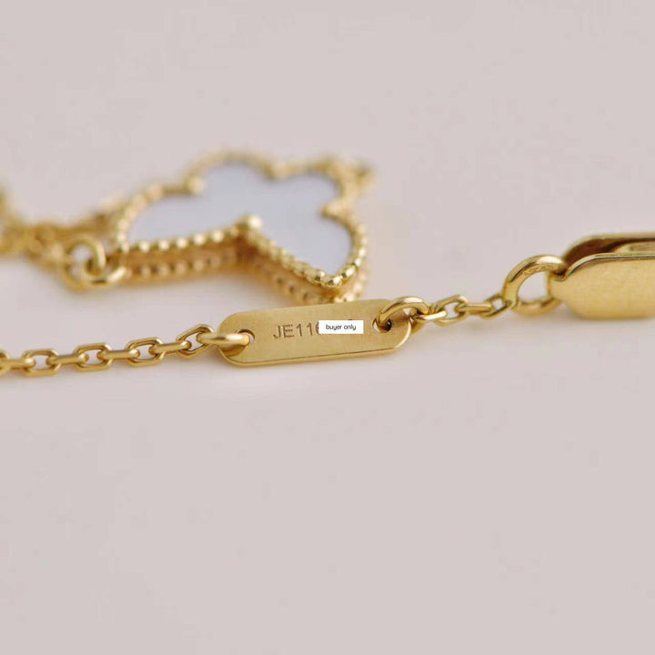 VCA Sweet Alhambra MOP Butterfly 18K Yellow Gold Bracelet