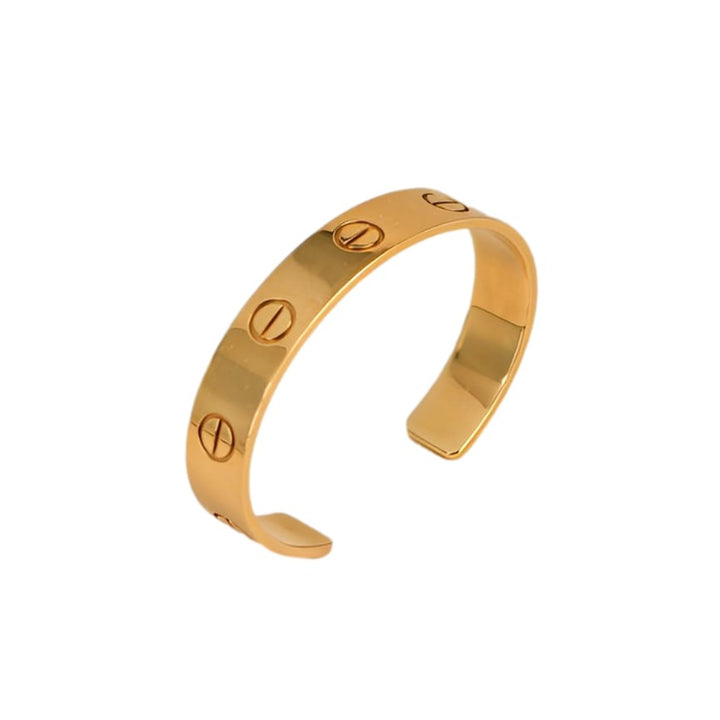 Cartier Love Bracelet Cuff Yellow Gold Wide XL Size 18