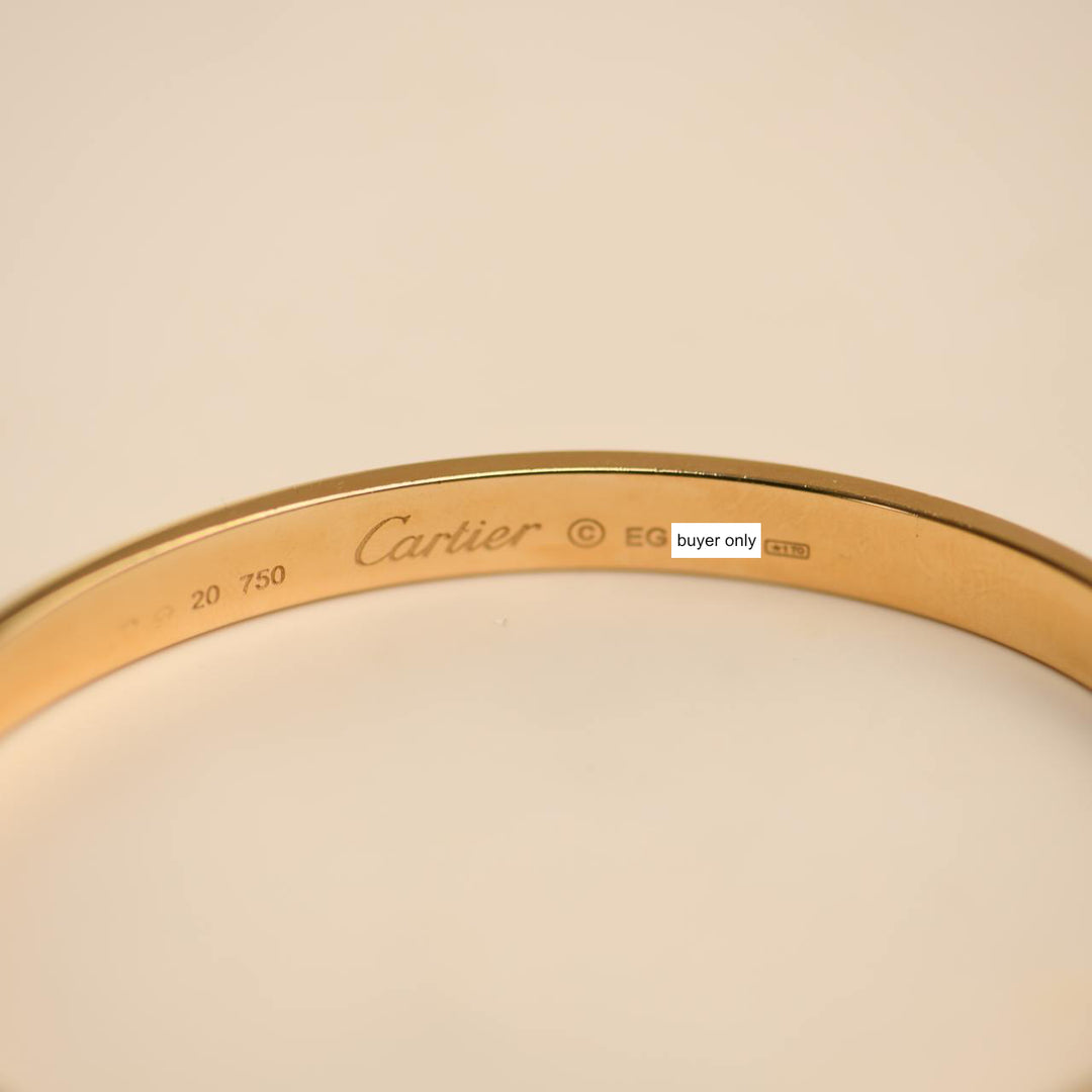 Second Hand Cartier Love 18K Yellow Gold Bracelet 