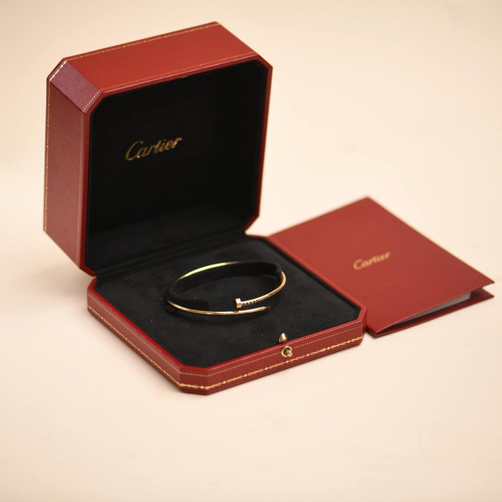 Preowned Cartier Juste un Clou Small Model Bracelet 18K Yellow Gold Size 19