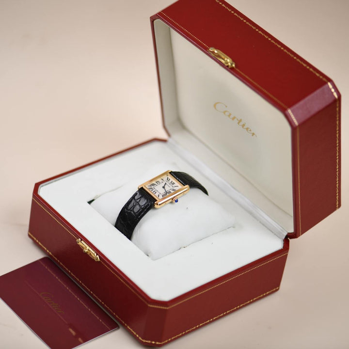 Preowned Cartier Tank Solo 18K Rose Gold Small Model Wristwatch