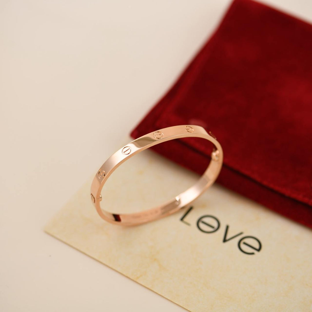 Cartier Love Bracelet Classic Model 18K Rose Gold Size 18