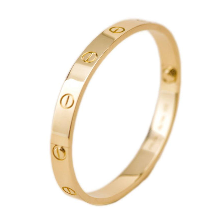 Preloved Cartier Love 18K Yellow Gold Bracelet Size 17