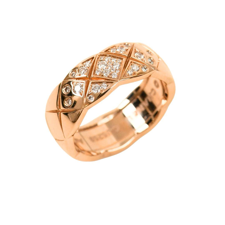 Chanel Coco Crush Diamond Small Ring 18 Rose Gold Size 51